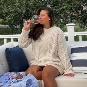 Vamtac Womens Oversized Sweaters Cable Knit Long Sleeve Loose Casual Pullover 🔶